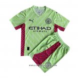 Camiseta Manchester City Portero Nino 23-24 Verde