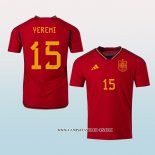 Camiseta Primera Espana Jugador Yeremi 2022