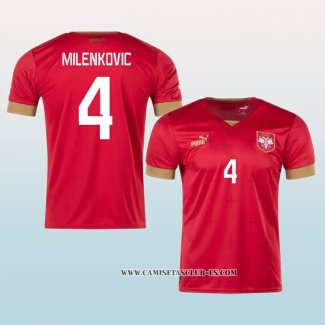 Camiseta Primera Serbia Jugador Milenkovic 2022