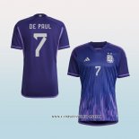 Camiseta Segunda Argentina Jugador De Paul 2022