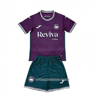Camiseta Segunda Swansea City Nino 25-26
