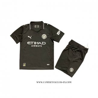 Camiseta Tercera Manchester City Nino 25-26