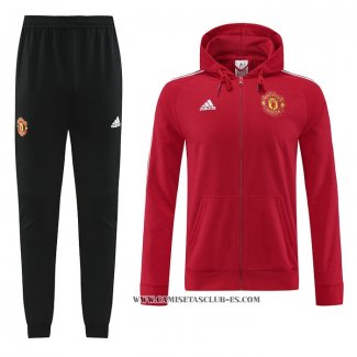 Chandal con Capucha del Manchester United 22-23 Rojo