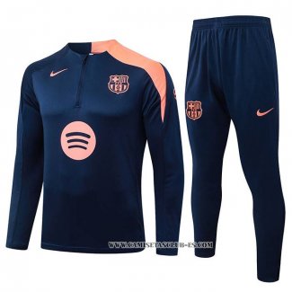 Chandal de Sudadera del Barcelona 25-26 Azul Naranja