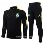 Chandal de Sudadera del Brasil Nino 26-27 Amarillo Negro