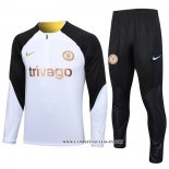 Chandal de Sudadera del Chelsea Nino 23-24 Blanco