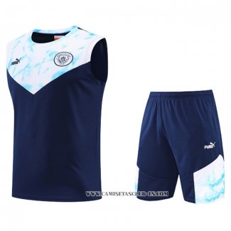 Chandal del Manchester City 22-23 Sin Mangas Azul