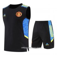 Chandal del Manchester United 22-23 Sin Mangas Azul