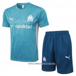 Chandal del Olympique Marsella 24-25 Manga Corta Azul - Pantalon Corto