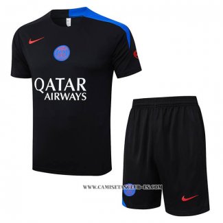 Chandal del Paris Saint-Germain 25-26 Manga Corta Negro - Pantalon Corto