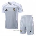 Chandal del Real Madrid 25-26 Manga Corta Gris - Pantalon Corto