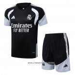 Chandal del Real Madrid 25-26 Manga Corta Negro - Pantalon Corto