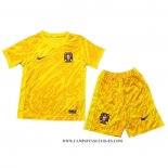 Camiseta Portugal Portero Nino 2024 Amarillo