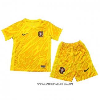 Camiseta Portugal Portero Nino 2024 Amarillo