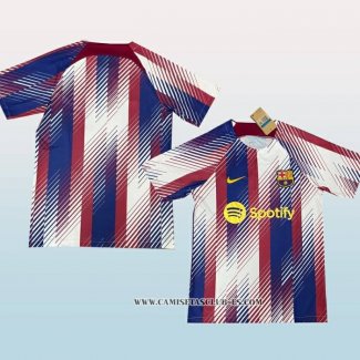 Camiseta Pre Partido del Barcelona 2023 Azul y Rojo