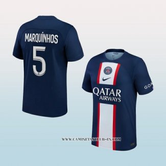 Camiseta Primera Paris Saint-Germain Jugador Marquinhos 22-23