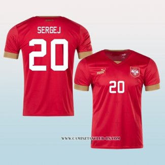 Camiseta Primera Serbia Jugador Sergej 2022