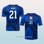 Camiseta Segunda Estados Unidos Jugador Weah 2022