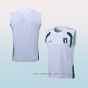Camiseta de Entrenamiento Italia 25-26 Sin Mangas Blanco