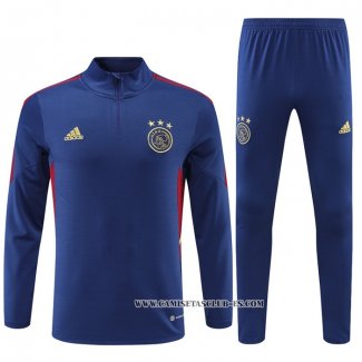 Chandal de Sudadera del Ajax 22-23 Azul