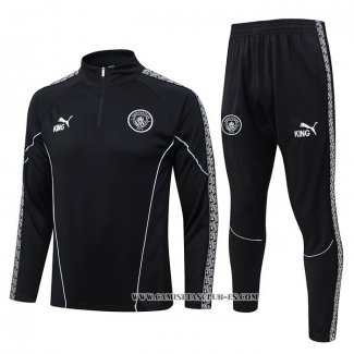 Chandal de Sudadera del Manchester City Nino 25-26 Negro
