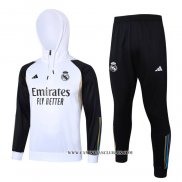 Chandal de Sudadera del Real Madrid Nino 23-24 Blanco