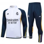 Chandal de Sudadera del Real Madrid Nino 23-24 Blanco