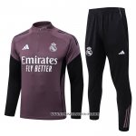 Chandal de Sudadera del Real Madrid Nino 25-26 Purpura