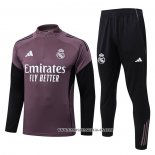 Chandal de Sudadera del Real Madrid Nino 25-26 Purpura