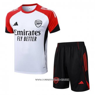Chandal del Arsenal 25-26 Manga Corta Blanco - Pantalon Corto