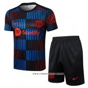 Chandal del Barcelona 2024 Manga Corta Azul - Pantalon Corto