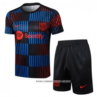 Chandal del Barcelona 2024 Manga Corta Azul - Pantalon Corto
