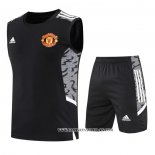 Chandal del Manchester United 22-23 Sin Mangas Negro