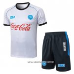 Chandal del Napoli 25-26 Manga Corta Blanco - Pantalon Corto  Chandal del Napoli 25-26 Manga Corta Blanco - Pantalon Corto