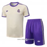 Chandal del Real Madrid 25-26 Manga Corta Amarillo - Pantalon Corto